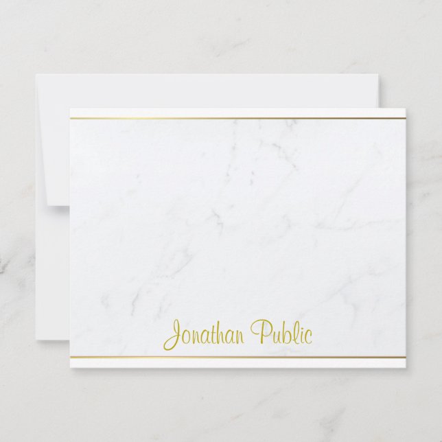 Modern Template Elegant Gold Hand Script Text Flat (Front)