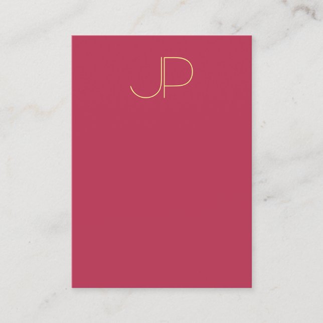 Modern Template Elegant Monogram Vertical Business Card (Front)