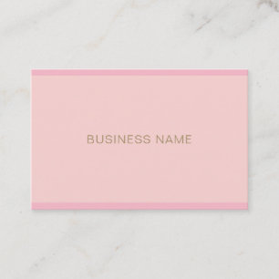 Modern Template Elegant Pink Gold Hand Script Text Business Card