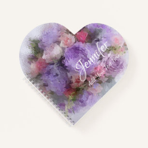 Modern Template Flowers Roses Elegant Oil Painting Notebook