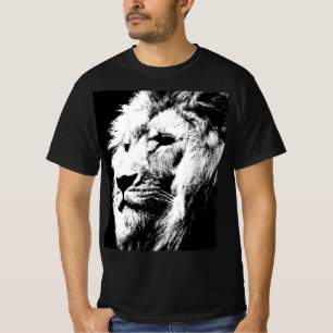 Modern Template Pop Art Lion Face Elegant Men's T-Shirt