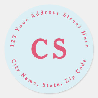 Modern Template Round Return Address Label