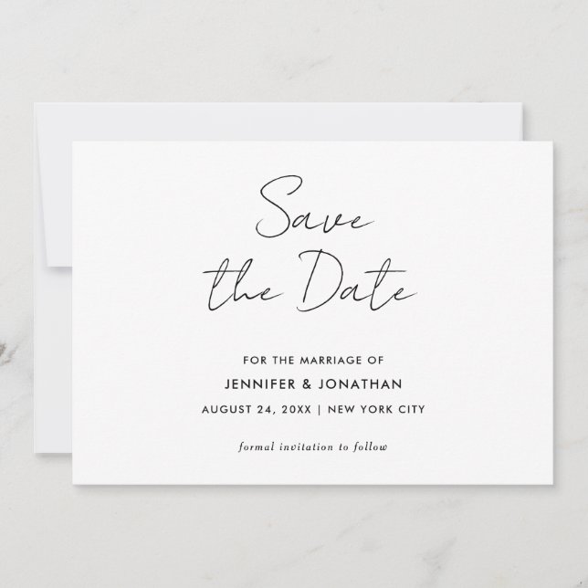 Modern Template Simple Black And White Calligraphy (Front)