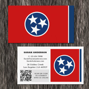 Modern Tennessee Business Card, Flag / USA Card