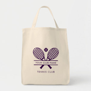 Modern Tennis Club Name Team Giveaway Swag Tote Bag
