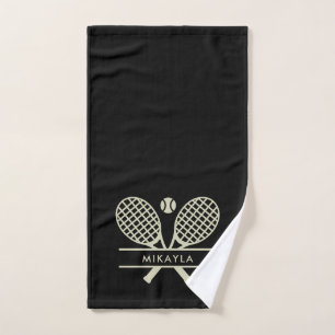 Modern Tennis Club Team Player Name Custom Hand Towel