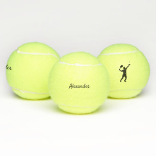 Modern tennis player personalized tennis balls