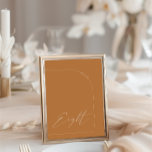 Modern Terracota Arch Table Eight Table Number<br><div class="desc">Designed to coordinate with for the «Arches Minimalist» Wedding Invitation Collection. To change details,  click «Details». To move the text or change the size,  font,  or colour,  click «Edit using Design Tool». View the collection link on this page to see all of the matching items in this beautiful design.</div>