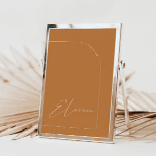 Modern Terracotta Arch Table Eleven Table Number