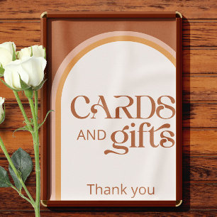 Modern Terracotta Arch Typography cards and gifts Poster