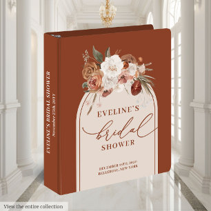 Modern terracotta boho bridal shower memory binder