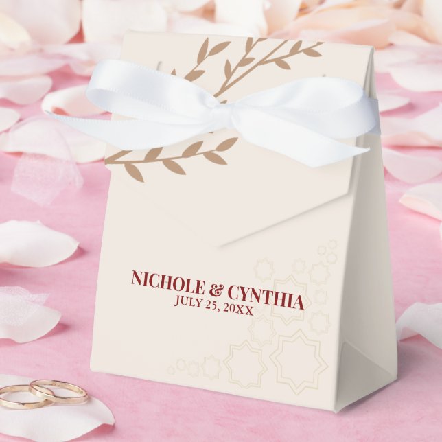 Modern Terracotta Burnt Orange Boho Wedding Favor Box (Wedding)