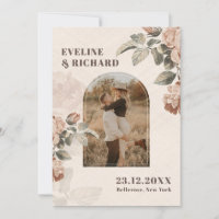 Modern Terracotta flowers arch sage green leaves