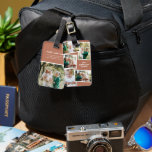 Modern terracotta multi photo family elegant gift luggage tag<br><div class="desc">Modern terracotta multi photo family stylish elegant design. Ideal thoughtful birthday,  Mothers day,  Fathers day,  or Christmas day gift.</div>