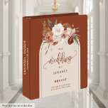 Modern Terracotta Pampas Sage Boho Arch Memory Binder<br><div class="desc">✅ For matching items search 205W in my collections ✅ Preserve your most cherished memories with this boho terracotta wedding ring binder and memory album, designed with watercolor florals in terracotta, copper, burnt orange, rust, and dusty orange tones. Featuring soft pampas grass, muted sage greenery, and a chic boho arch,...</div>
