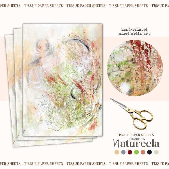 Modern Terracotta Pattern Abstract Tissue Paper (Creator Uploaded)