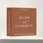 Modern Terracotta Personalized Bride and Groom Binder<br><div class="desc">Do you want to keep all of your wedding photos and memories in one place? If so, then this is the perfect product for you! This modern terracotta burnt orange personalized bride and groom wedding album binder will hold all of your photos and memories from your big day. Not only...</div>