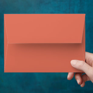 Modern Terracotta Plain Solid Colour Envelope