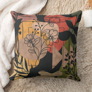 Modern Terracotta Style Throw Pillow