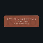 Modern Terracotta Wedding Return Address<br><div class="desc">Modern wedding return address labels featuring minimalist typography in terracotta color design.</div>