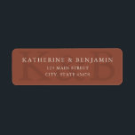 Modern Terracotta Wedding Return Address<br><div class="desc">Modern wedding return address labels featuring minimalist typography in terracotta color design.</div>