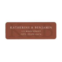 Modern Terracotta Wedding Return Address