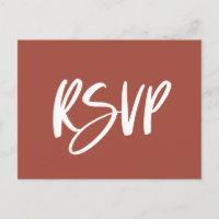 Modern Terracotta Wedding RSVP