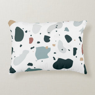 Modern Terrazzo Pattern – Abstract Mid Century Sea Accent Pillow