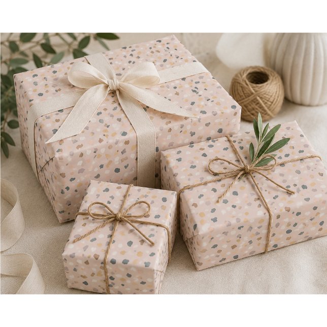 Modern Terrazzo Pattern Beige Wrapping Paper (Creator Uploaded)