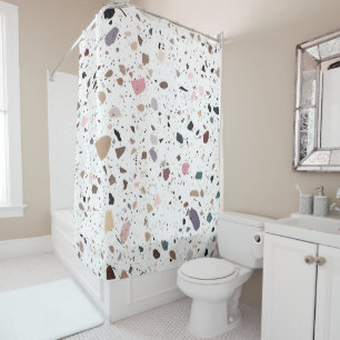 Modern Terrazzo Tile Design white beige brown