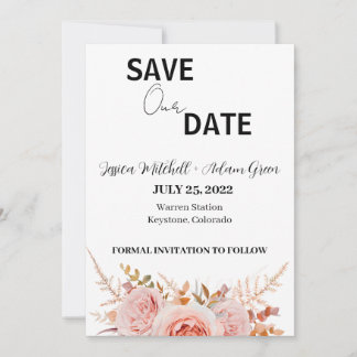 Modern Text 2 Save the Date Invitation