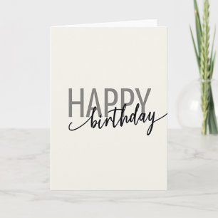 Modern Text Birthday Card