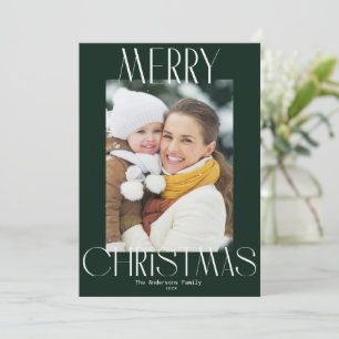 modern text merry christmas card