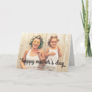 Modern Text Photo Mother's Day Greeting Card