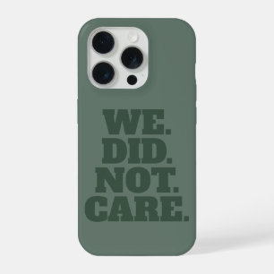 Modern Text Statement Typography Green Text iPhone 15 Pro Case