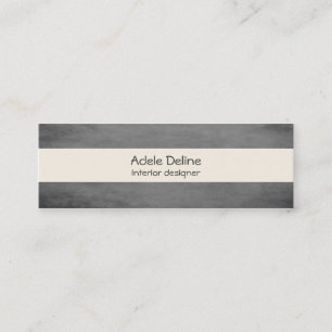 Modern Texture Grey Interior Designer Mini Business Card
