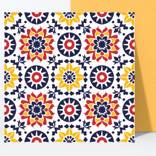 Modern Texture Mexican Papel Picado Colourful  Tile