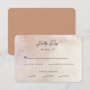 Modern Textured Minimalist RSVP Enclosure Card