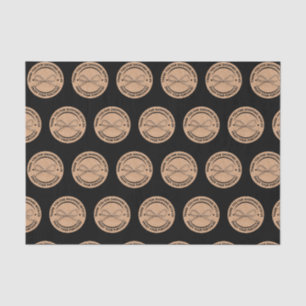  modern thank you business kraft bow black tissue paper