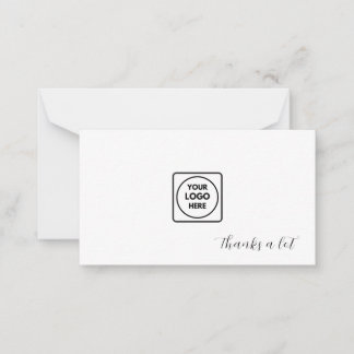 Modern Thank You Business Logo Note Card