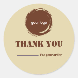 Modern Thank You Business Sticker | Personalized
