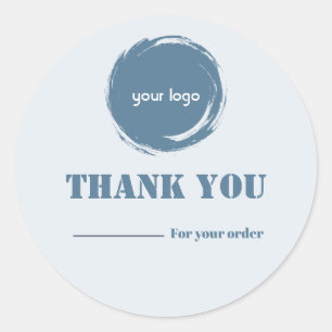 Modern Thank You Business Sticker   Personalized  
