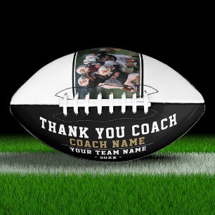 Modern Thank you Coach Team Name and Team Photo Football