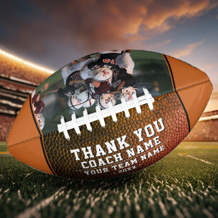 Modern Thank you Coach Team Name Photo Football