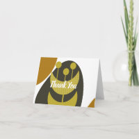 Modern Thank You Floral Abstract Shapes
