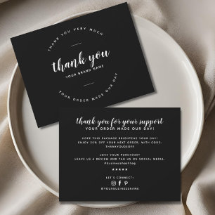 Modern thank you for support card