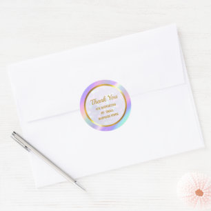 Modern Thank You For Supporting My Small Business Classic Round Sticker