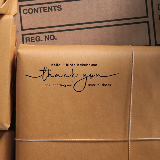 Modern Thank You For Your Business Script  Self-in Self-inking Stamp (Creator Uploaded)