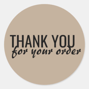 Modern Thank You for Your Order Busines Classic Round Sticker
