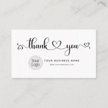 Modern Thank You For Your Order Business Card